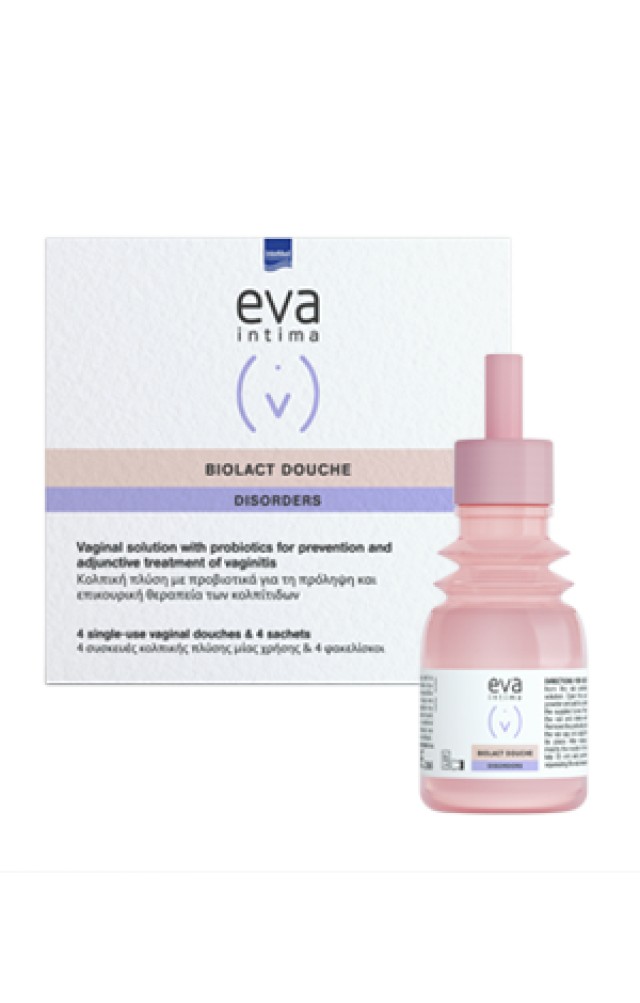 Intermed Eva Intima Biolact Douche Disorders 4συσκευές κολπικής πλύσης+4φακελίσκοι