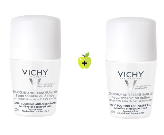 VICHY ΠΑΚΕΤΟ DEO ROLL ON ΕΥΑΙΣΘΗΤΕΣ ΕΠΙΔΕΡΜΙΔΕΣ 2*50ml -50% στο 2ο προϊόν