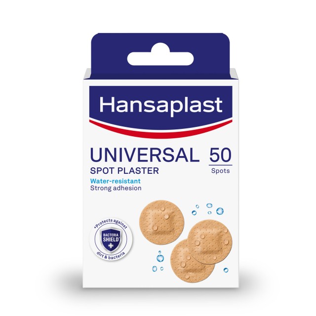 Hansaplast Universal Spot Plaster Στρογγυλά Επιθέματα Ανθεκτικά Στο Νερό 50τμχ