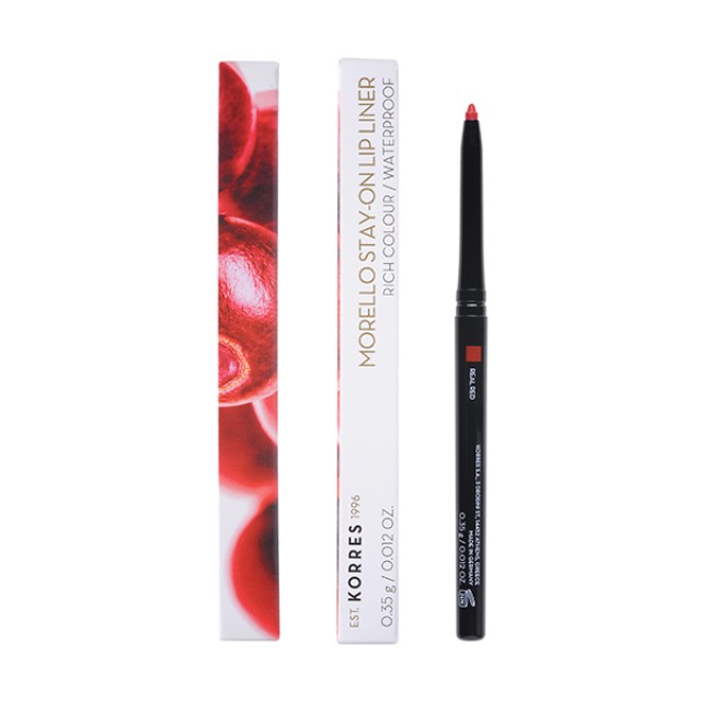 KORRES MORELLO STAY-ON LIPLINER 02 REAL RED 0.35gr