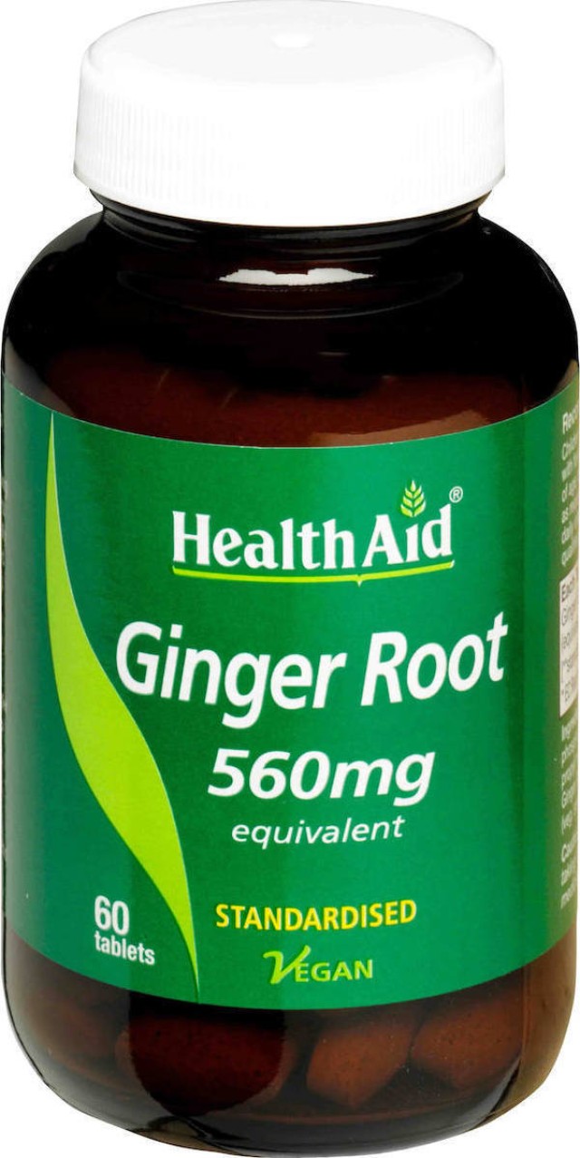 Health Aid Ginger Root 560mg 60tabs