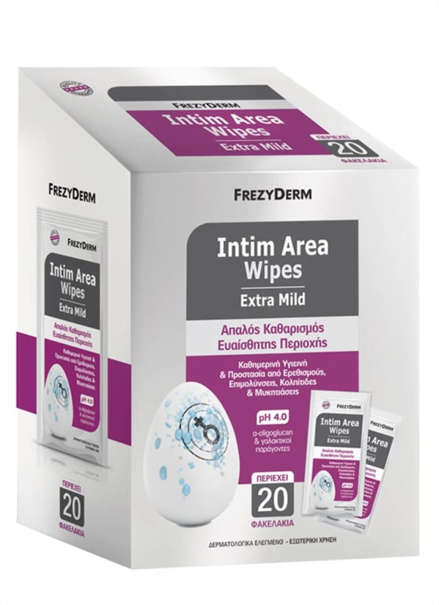 Frezyderm Intim Area Wipes Ph4.0 20φακελάκια