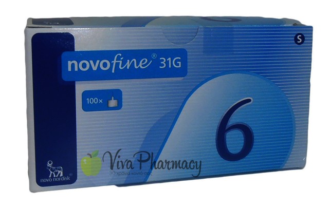 Novo Nordisk Novofine 31G Αποστειρωμένες Βελόνες 0.25x6mm 100 τμχ