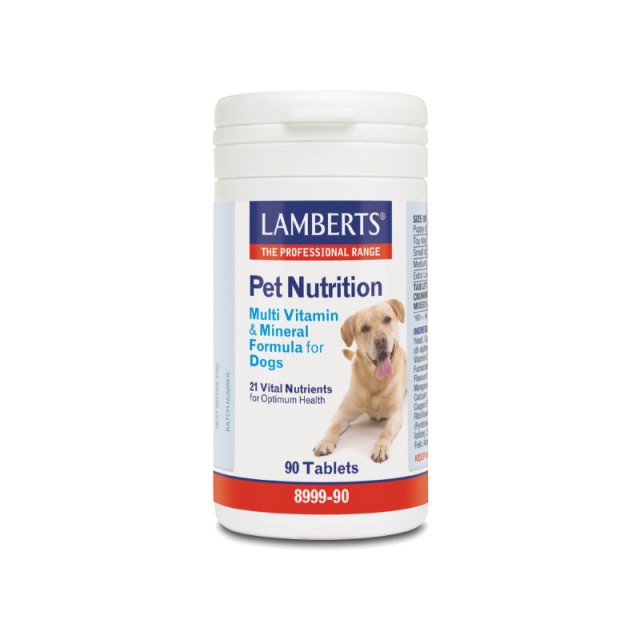 Lamberts Pet Nutrition Multi Vitamin & Mineral Formula For Dogs Πολυβιταμίνη Για Σκύλους 90tabs