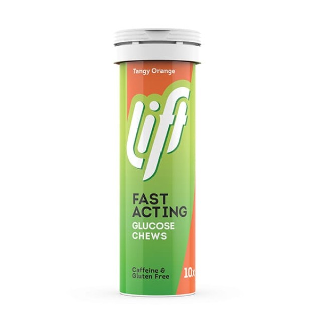 Gluco Tabs Lift Fast Acting Tangy Orange Ταμπλέτες Γλυκόζης με Γεύση Πορτοκάλι, 10 tabs