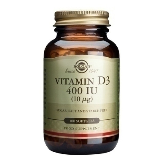 Solgar Vitamin D3 400i.u. 100softgels