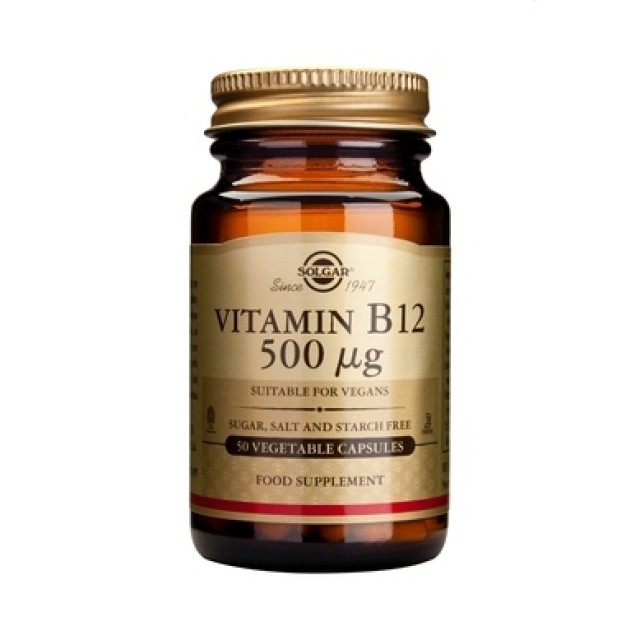 Solgar Vitamin B12 500μg Vegetable 50caps