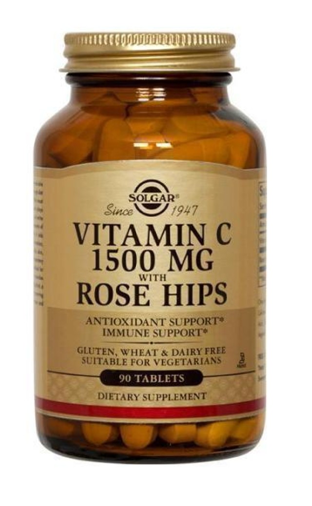 Solgar Vitamin C 1500mg with Rose Hips 90 ταμπλέτες