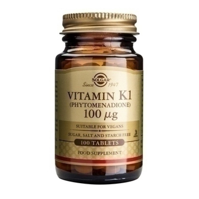 Solgar Vitamin K1 100μg 100tabs