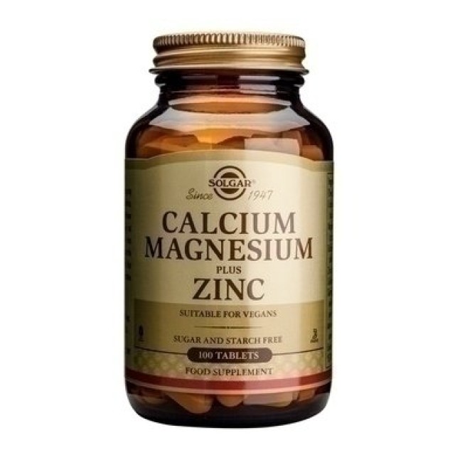 Solgar Calcium Magnesium Plus Zinc 100tabs