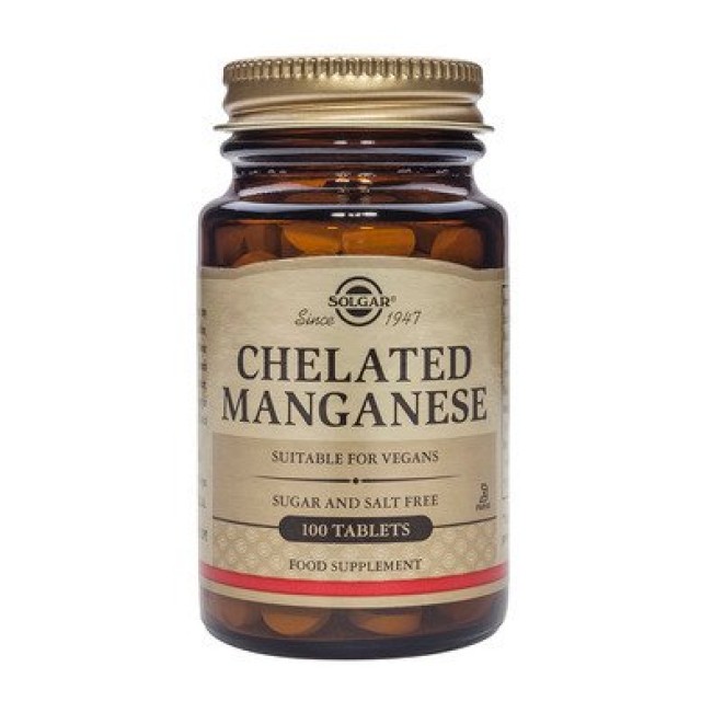 Solgar Chelated Manganese 8mg 100tabs