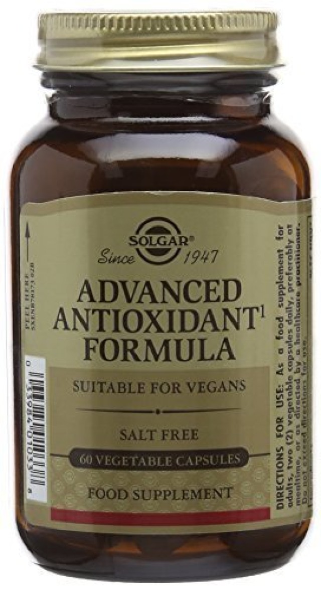 Solgar Advanced Antioxidant Formula Φόρμουλα Βιταμινών & Μετάλλων Για Την Αντιμετώπιση Των Ελευθέρων Ριζών 60veg.caps