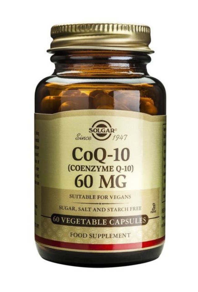 Solgar Coenzyme Q-10 Συμπλήρωμα Διατροφής Με Συνένζυμο Q10 60mg 60vcaps