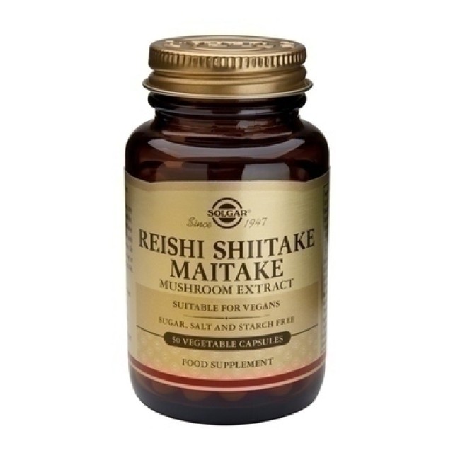 Solgar Reishi Shiitake Maitake Mushroom Extract 50 φυτικές κάψουλες