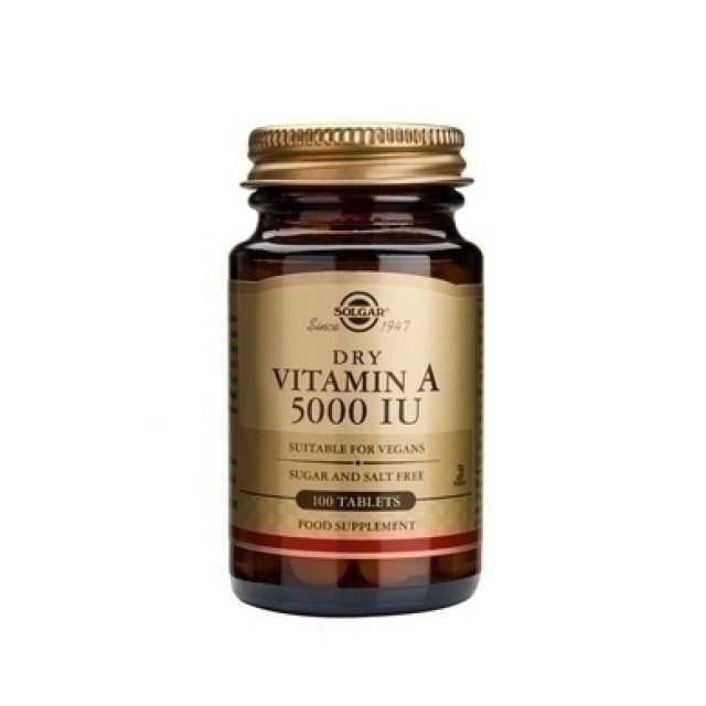 Solgar Vitamin A 5000IU Dry 100tabs