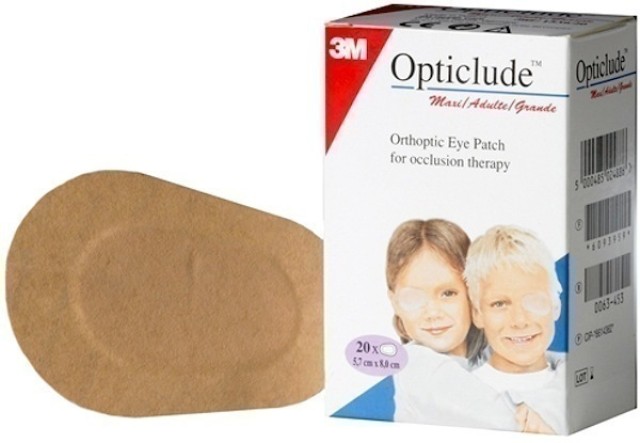 3M Opticlude Junior Boys & Girls Eye Patches Maxi Οφθαλμικός Ορθοπτικός Επίδεσμος για Παιδιά (5.7cm x 8.2cm) Μεγάλο Μέγεθος 20 τμχ