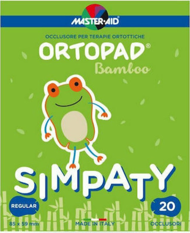 Master Aid Ortopad Regular Simpaty Παιδικά Οφθαλμικά Αυτοκόλλητα 85x59mm 4 Ετών+ 20τμχ