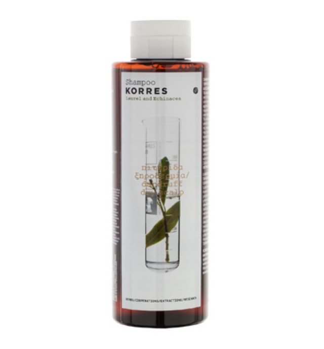 Korres Shampoo Laurel & Echinachea Σαμπουάν Δάφνη & Echinacea Κατά Της Ξηροδερμίας Για Όλους Τους Τύπους Μαλλιών 250ml