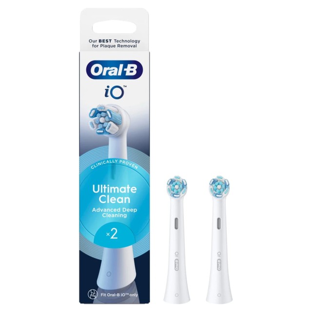 Oral-B iO Ultimate Clean White Ανταλλακτικές Κεφαλές Ηλεκτρικής Οδοντόβουρτσας 2 τεμάχια