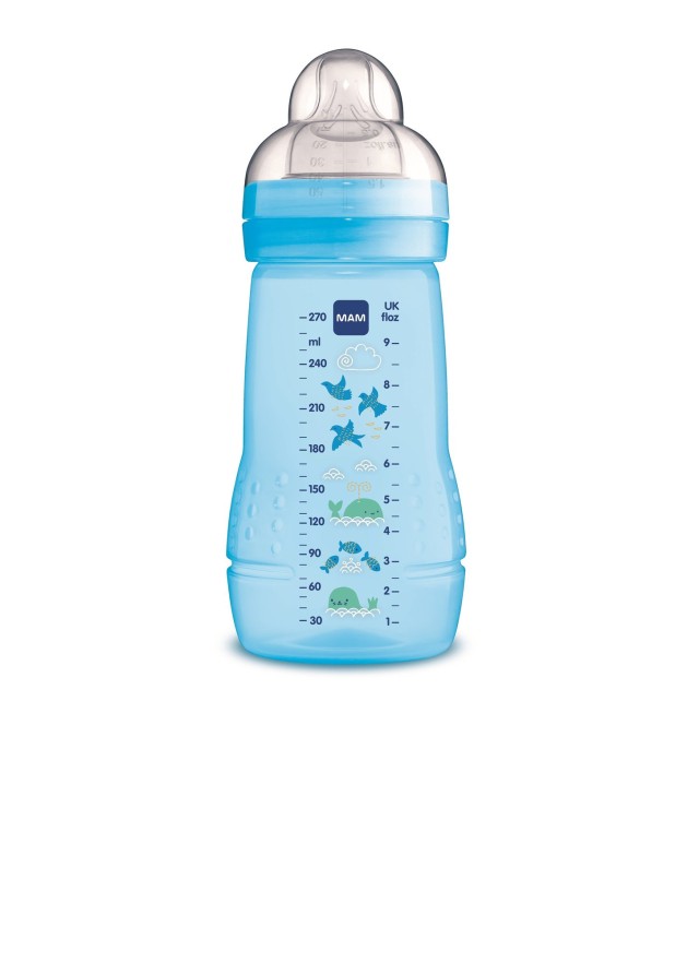 Mam Μπιμπερό Easy Active Baby Bottle Με Θηλή Σιλικόνης 2+ Μπλε 270ml