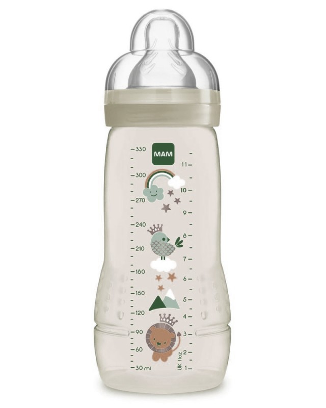 Mam Easy Active Baby Bottle Μπιμπερό Με Θηλή Σιλικόνης 4+ Λευκό 330ml