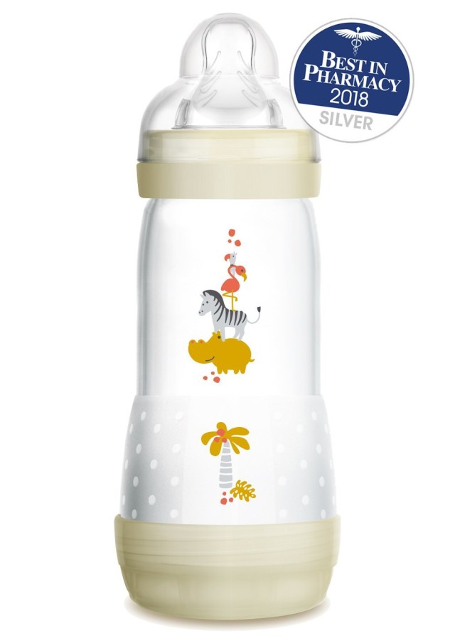 Mam Easy Start Anti Colic Με Θηλή Σιλικόνης 4+ Λευκό-Γκρι 320ml