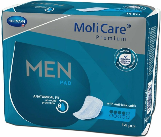 Hartmann Molicare Premium Men Pad Ανδρικές Σερβιέτες Ακράτειας Κανονικής Ροής 3 Σταγόνες 14τμχ