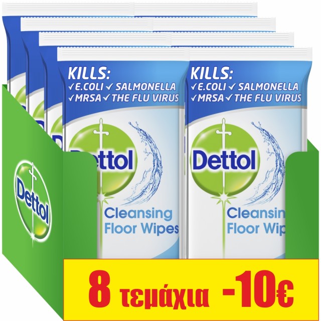 Dettol Promo Surface Clean Wipes Άοσμα Υγρά Πανάκια Καθαρισμού Για Όλες Τις Επιφάνειες 6x40τμχ