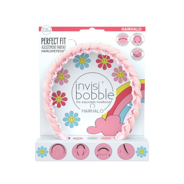 Invisibobble Hairhalo Retro Dreamin Pink Στέκα Μαλλιών 1τμχ