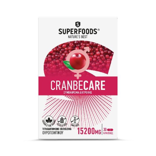 SUPERFOODS CRANBECARE 15.200mg 30caps