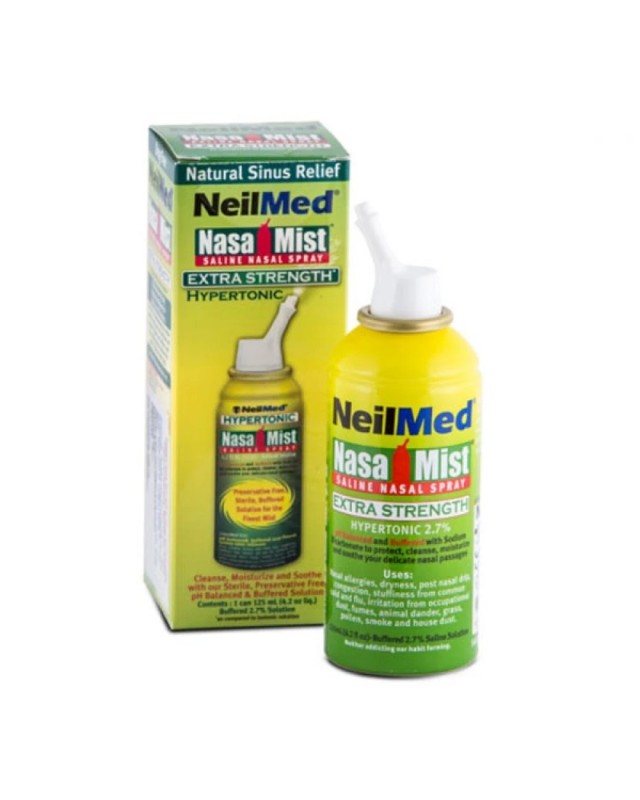 NeilMed Nasa Mist Saline Nasal Spray Hypertonic Extra Strength Ρινικό Σπρέι 125ml