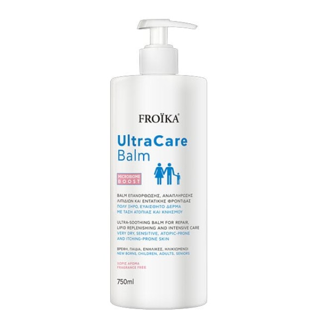 Froika UltraCare Balm Επανόρθωσης & Εντατικής Φροντίδας για Πολύ Ξηρό, Ευαίσθητο Δέρμα με Τάση Ατοπίας & Κνησμού για Πρόσωπο & Σώμα, 750ml