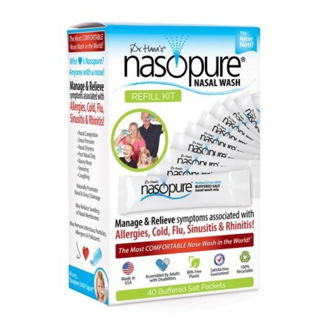 NASOPURE REFILL KIT 40 ΦΑΚΕΛΑΚΙΑ ΡΥΘΜΙΣΤΙΚΟΥ ΑΛΑΤΟΣ 3,75gr