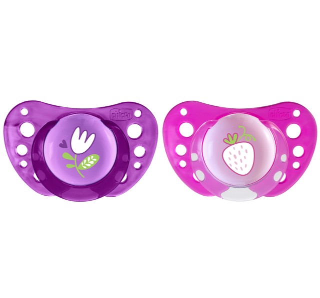 Chicco Physio Air Πιπίλα Σιλικόνης 16-36m Ροζ  2τμχ