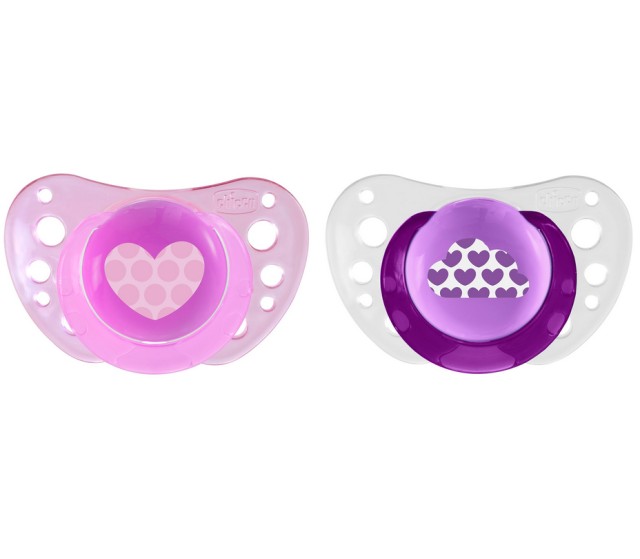 Chicco Physio Air Πιπίλα Σιλικόνη 6-16m Ροζ 2τμχ