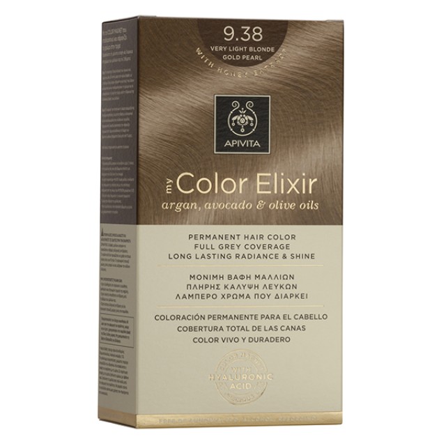 Apivita My Color Elixir 9.38 Βαφή Μαλλιών Ξανθό Πολύ Ανοιχτό Μελί Περλέ