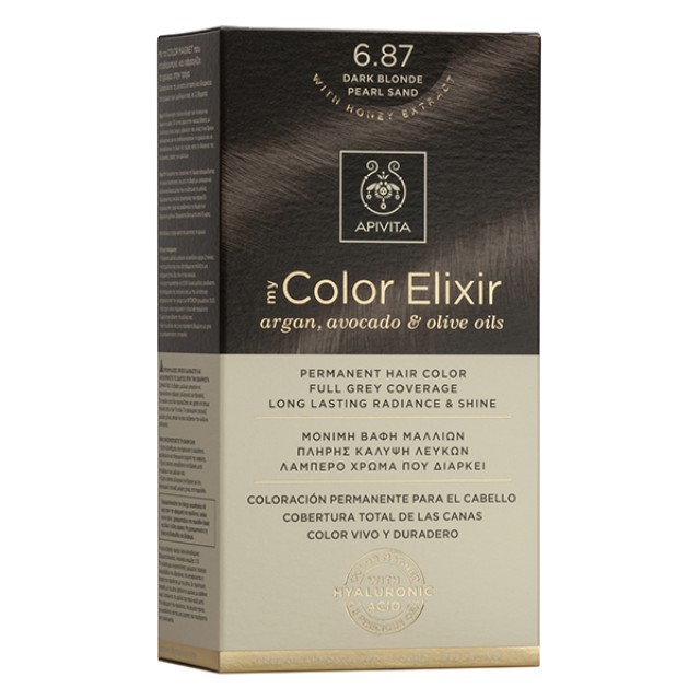 Apivita My Color Elixir 6.87 Βαφή Μαλλιών Ξανθό Σκούρο Περλέ