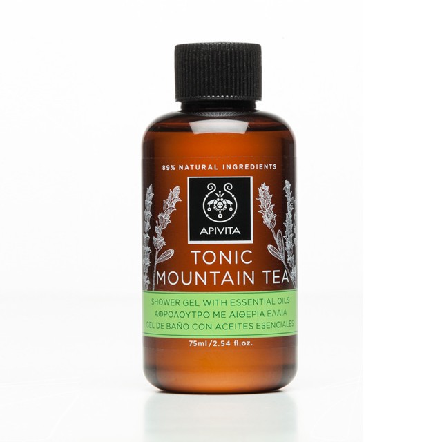 APIVITA MINI SHOWER GEL TONIC MOUNTAIN TEA 75ml