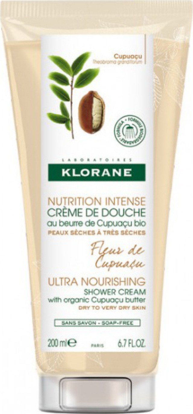 Klorane Ultra Nourishing Shower Cream With Organic Cupuaçu Flower Αφρόλουτρο Με Άνθος Cupuaçu 200ml
