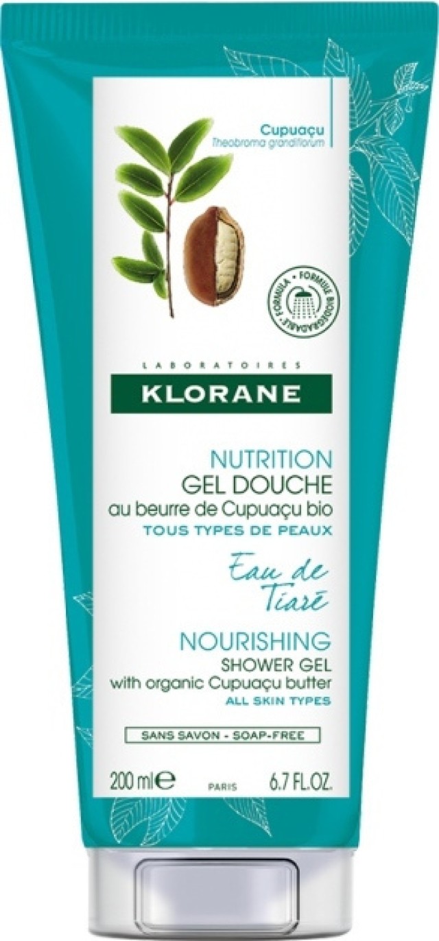 Klorane Cupuacu Gel Douche Eau De Tiare Αφρόλουτρο Νερό Γαρδένιας 200ml