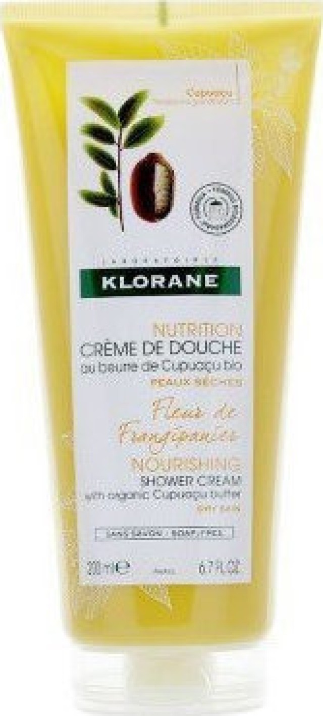 Klorane Cupuacu Creme De Douche Fleur De Frangipanier Κρεμώδες Αφρόλουτρο Με Άνθος Πλουμέριας 200ml