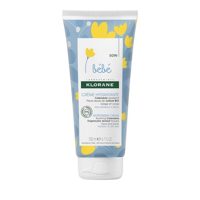 Klorane Bebe Creme Hydratante Βρεφική Ενυδατική Κρέμα για Πρόσωπο & Σώμα 200ml