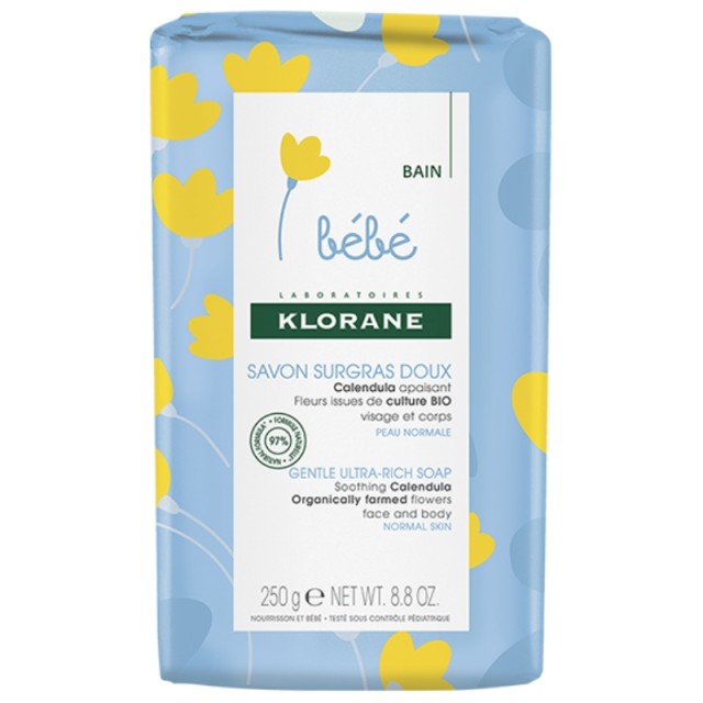 Klorane Bebe Gentle Ultra Rich Soap Βρεφικό/Παιδικό Σαπούνι 250gr