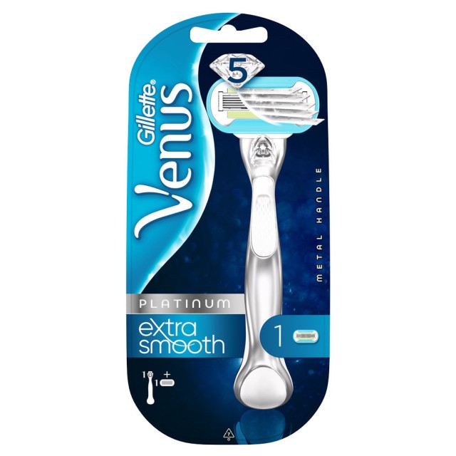 GILLETTE VENUS PLATINUM EXTRA SMOOTH + 1 ΑΝΤΑΛΛΑΚΤΙΚΟ