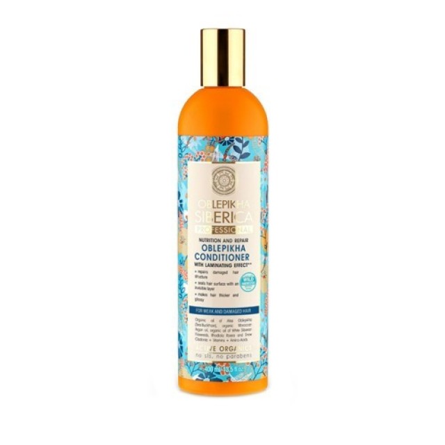 Natura Siberica Oblepikha Conditioner Μαλακτικό Μαλλιών Θρέψης & Επανόρθωσης Για Αδύναμα Και Ταλαιπωρημένα Μαλλιά 400ml