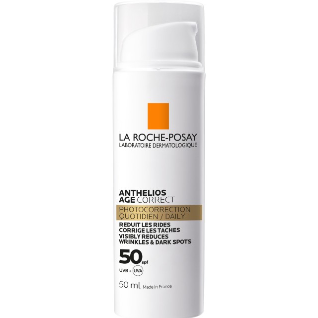 La Roche-Posay Anthelios Age Correct Phοtocorrection Daily Light Cream SPF50 Αντηλιακή Αντιγηραντική Κρέμα Προσώπου 50ml