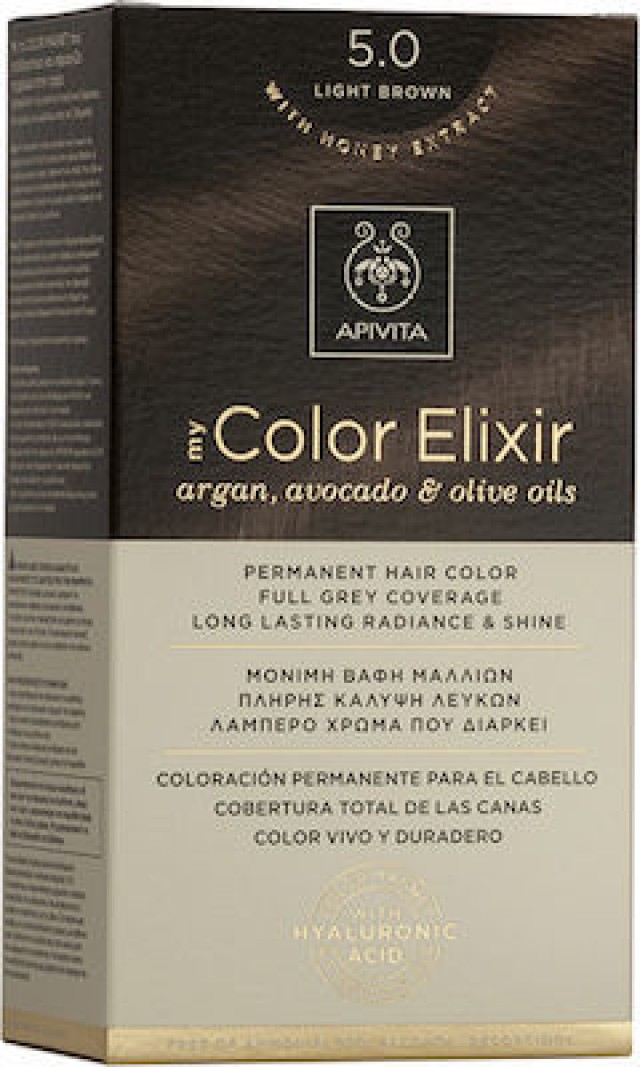 Apivita My Color Elixir 5.0 Βαφή Μαλλιών Καστανό Ανοιχτό