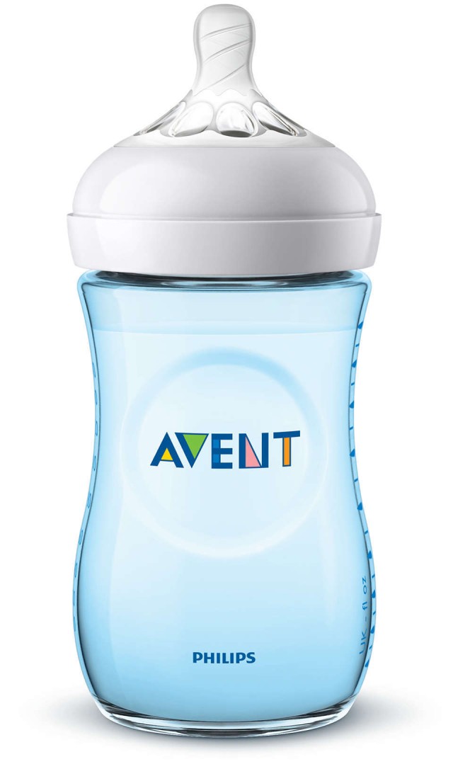 AVENT ΜΠΙΜΠΕΡΟ NATURAL ΘΗΛΗ ΑΡΓΗΣ ΡΟΗΣ 260ml 1m+ ΜΠΛΕ