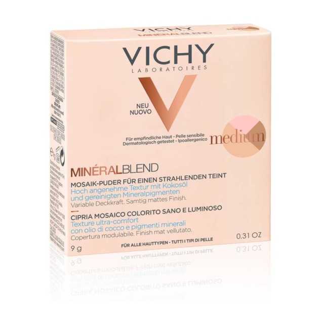 VICHY NUDE MINERALBLEND HEALTHY GLOW TRICOLOUR POWDER MEDIUM 9gr