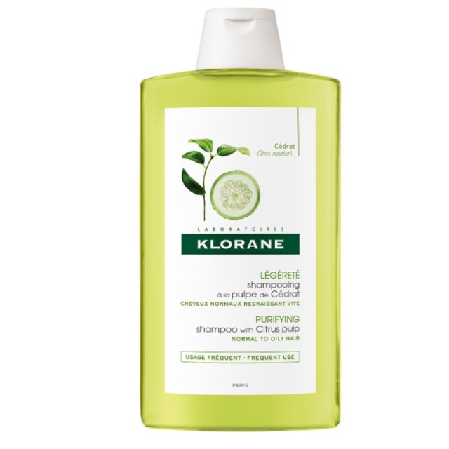 Klorane Shampoo Citrus Σαμπουάν Με Πολτό Κίτρου Κανονικά Προς Λιπαρά Μαλλιά 200ml